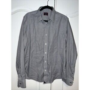 UNTUCKit Ansellmo Button Shirt Men Long Sleeve Slim Fit Large Houndstooth Preppy
